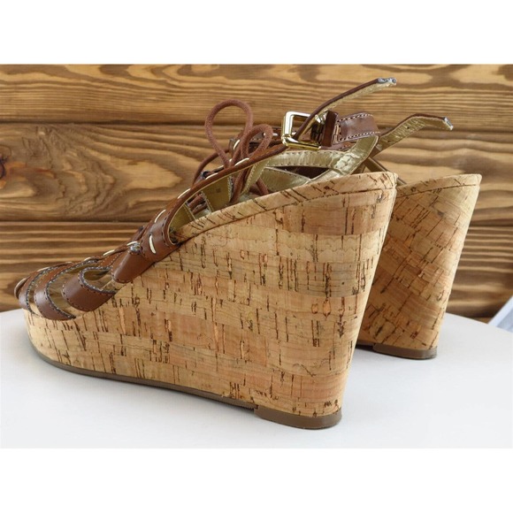 GUESS Size 9 Gladiator Heel Brown Synthetic M Width‎ - Picture 8 of 10